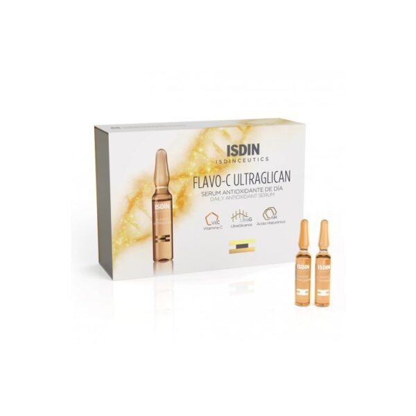 Isdin Flavo C Ultraglican Serum Antioxydant Jour 10 Unidoses De 2Ml