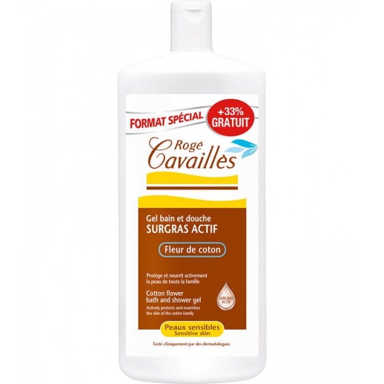 Roger Cavailles Gel Bain Et Douche Fleur De Coton - 1L