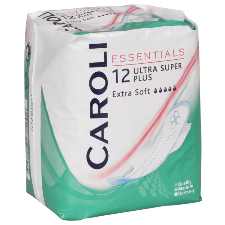 Caroli Serviettes Périodiques Ultra Super Plus Capacité D'Absorption :5 Gouttes Paquet X12