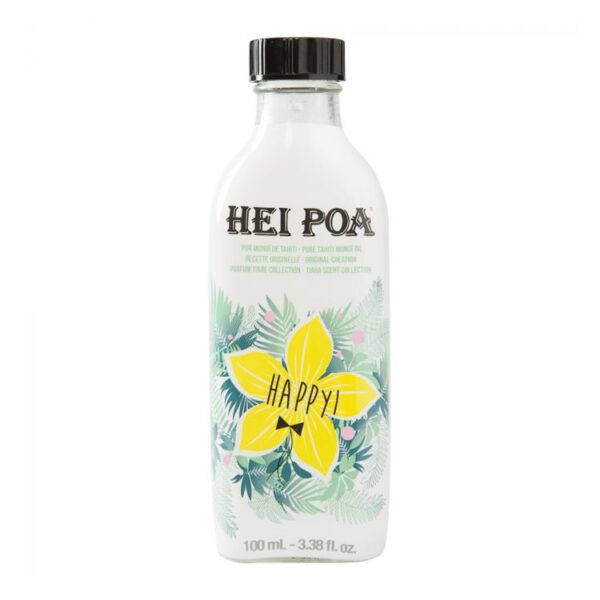 Hei Poa Pur Monoi De Tahiti Recette Originelle Parfum Tiare 100Ml Happy