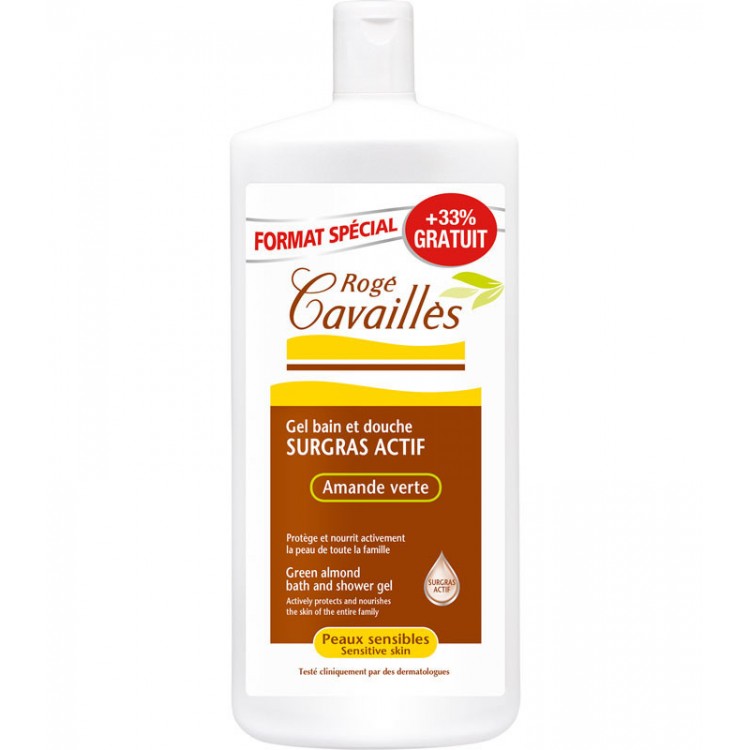 Roger Cavailles Gel Surgras Bain Et Douche Amande Verte - 1L