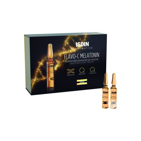 Isdin Flavo-C Melatonin Sérum Réparateur Nuit 30 Ampoules