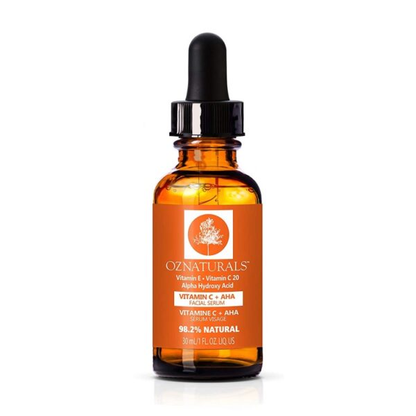 Oz Naturals Vitamin C Serum + Aha For Skin - Anti Aging Anti Wrinkle Serum Combines Potent Vitamin C With Natural Alpha Hydroxy