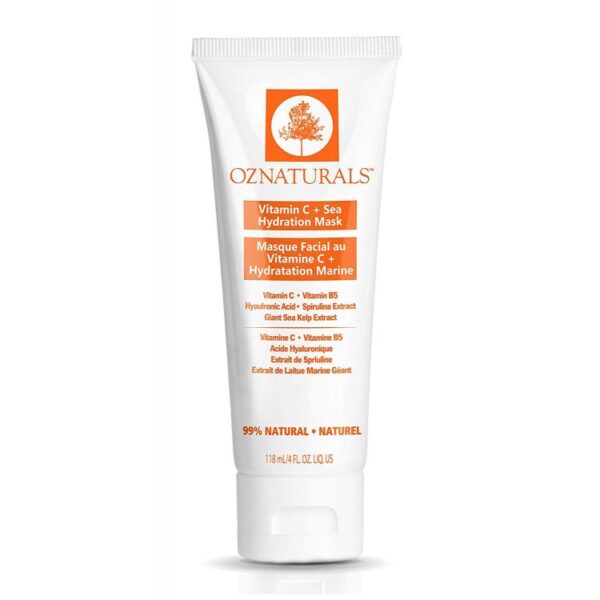 Oz Naturals Vitamin C Facial Mask – Hydration Face Mask For Dry Skin With Hyaluronic Acid