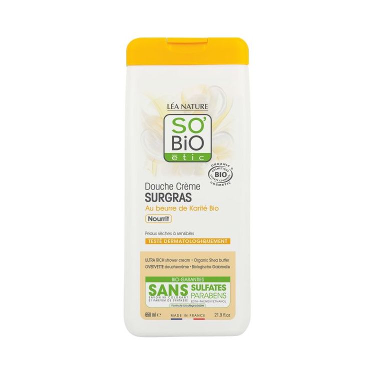 So'Bio Étic Douche Crème Surgras Au Beurre De Karité Bio 650Ml