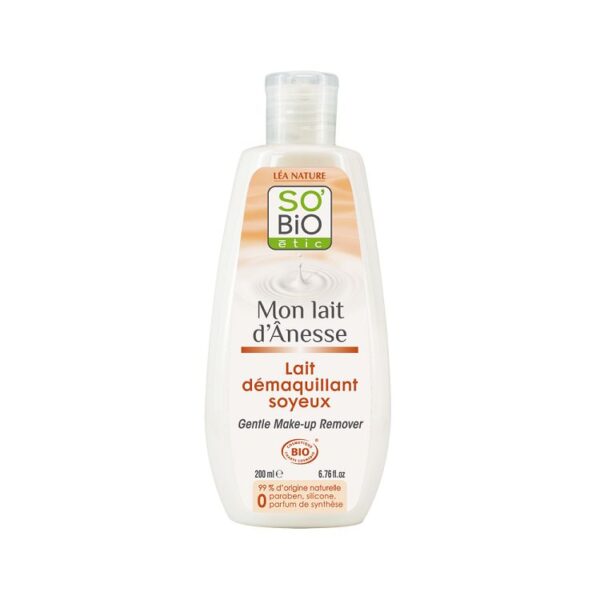 So'Bio Etic Lait Démaquillant Soyeux Lait D'Anesse 200Ml