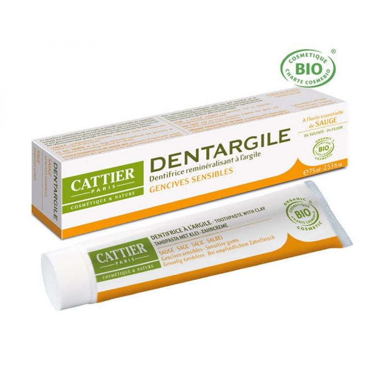 Cattier Dentargile Dentifrice Sauge Bio 75Ml