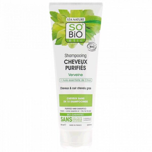 So'Bio Étic Shampooing Cheveux Purifiés - Verveine Citron