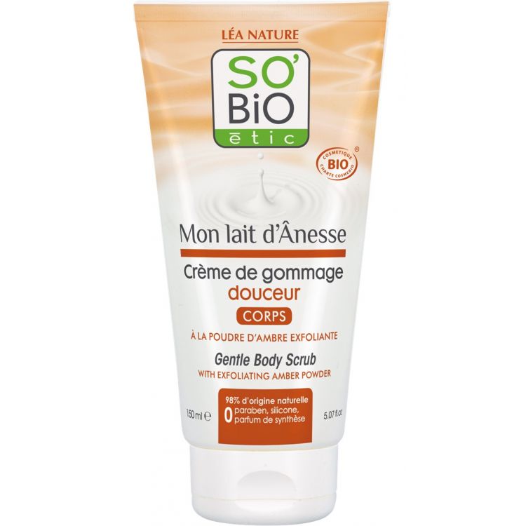 So'Bio Etic Crème Gommante Douceur Corps Lait D'Anesse 150 Ml