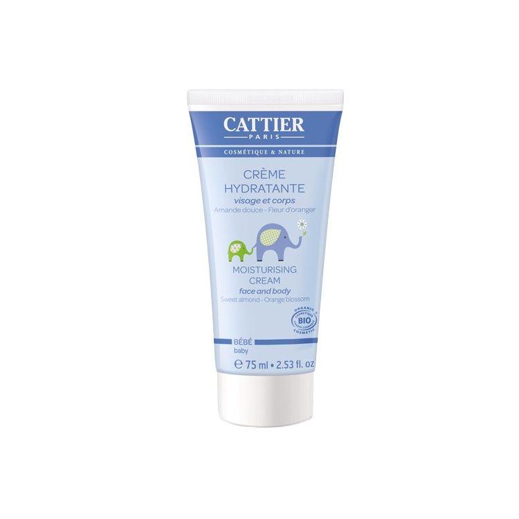 Cattier Bébé Crème Hydratante Hypoallergénique 75 Ml