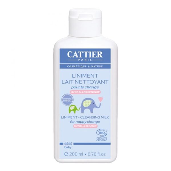 Cattier Bebe Liniment Lait Nettoyant Hypoallergenique Pour Le Change Bio 200Ml