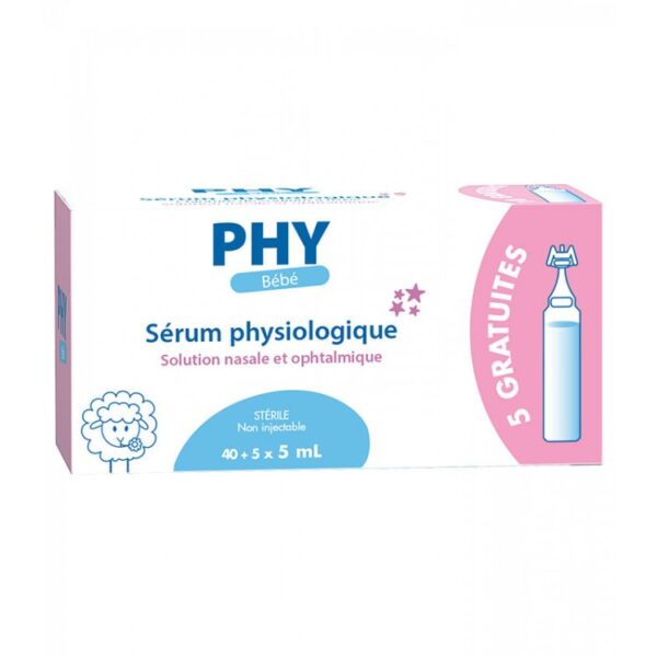 Phy Bébé Sérum Physiologique 45*5Ml