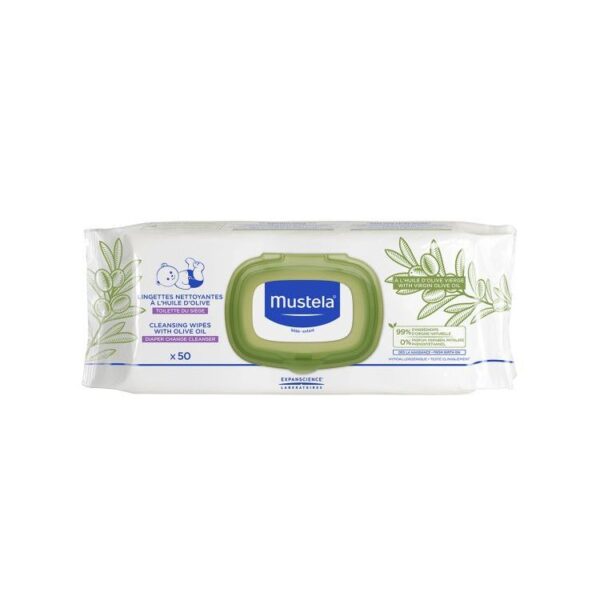 Mustela Lingettes Nettoyantes A L'Huile D'Olive X50