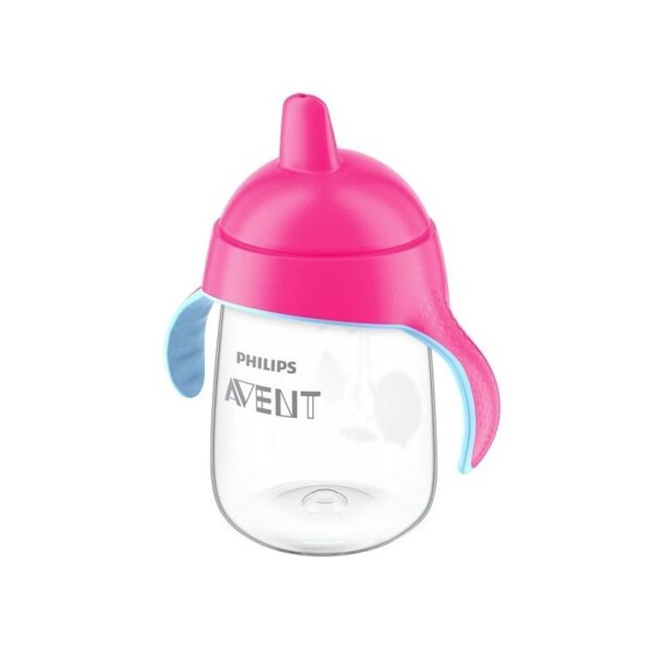 Avent Tasse Pingouin Avec Anses Roses Anti Derapante 340 Ml 18 Mois+