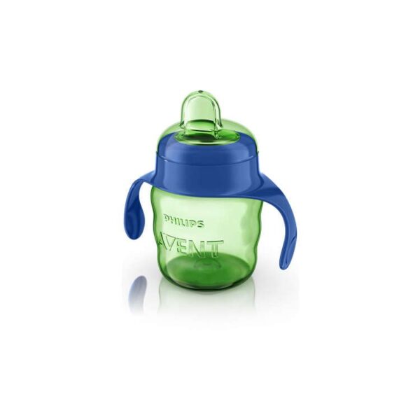 Avent Tasse Verte Avec Anses Bleue 200 Ml 6M+ Garcon