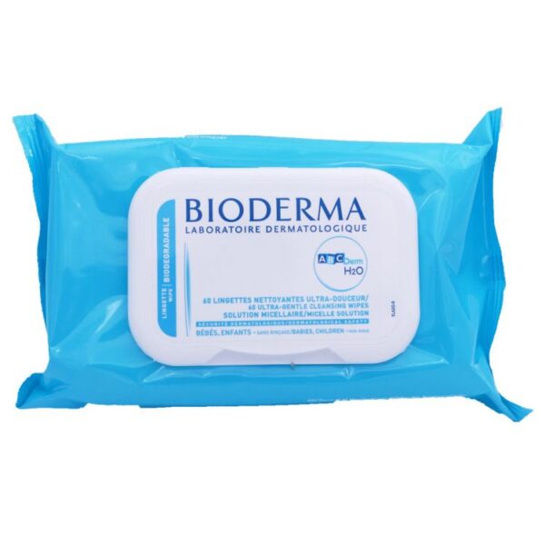 Bioderma Abcderm H2O 60 Lingettes Nettoyantes